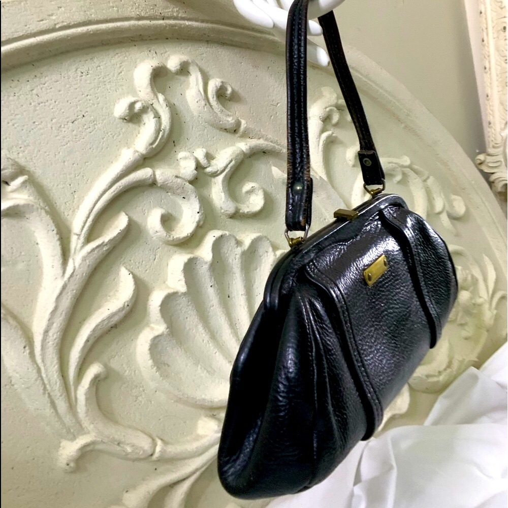 VINTAGE Black Baguette Shoulder Bag